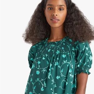 Hill House Home Caroline Nap Dress in Emerald Green Floral